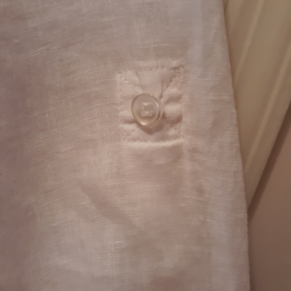 INC Concepts Petite White Button Down Linen Shirt 10P - Picture 6 of 16